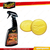 Meguiar's Gold Class Leather Conditioner 473ml + Reusable Hand Applicator Pads