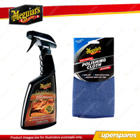 Meguiar's Gold Class Leather Conditioner 473ml + Microfibre Multi-Purpose Cloth