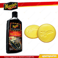 Meguiar's Flagship Premium Marine Wax 473ml + Reusable Hand Applicator Pads