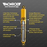 2 Front Monroe Gas Magnum TDT Shocks for HOLDEN RODEO KB4 KBD4 JACKAROO UBS 4WD