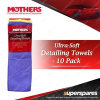 10 x Mothers Ultra-Soft Detailing Towels - Car Cleaning Cloth Washing Duster