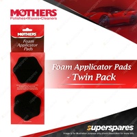 2 x Mothers Foam Applicator Pads - Hex Shape Handle Foam Core Car Cleaning