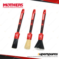 Mothers Total Care Detailing Brush Set - Medium & Soft & Ultra-Soft
