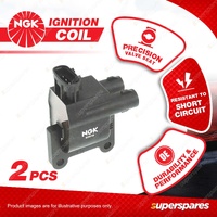 2 x NGK Ignition Coils for Toyota Hilux RZN149R RZN154R RZN169R RZN174R 4Cyl