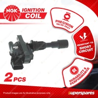 2 x NGK Ignition Coils for Mazda 323 BJ Astina 1.6L 4 Cyl DOHC MPFI 16V ZM 78kW