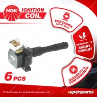 6 x NGK Ignition Coils for BMW 320i 325i E36 520i E34 M E31 M3 E36 6Cyl DOHC