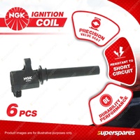 6 x NGK Ignition Coils for Mazda Tribute 3.0L V6 DOHC MPFI 24V AJ 150KW 01-08
