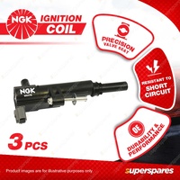 3 x NGK Ignition Coils for Dodge Nitro KA 3.7L EKG V6 12V SOHC SUV 2009-2012