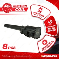 8 x NGK Ignition Coils for Ford Falcon BA BF FG XR8 5.4L V8 MPFI DOHC 32V 03-11