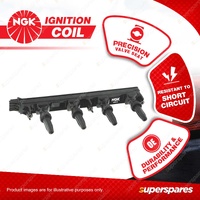NGK Ignition Coil for Peugeot 307 T6 2.0L 4Cyl DOHC MPFI 16V 103kW 2005-2009