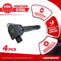 4 x NGK Ignition Coils for Honda Accord Euro CU 2.4L K24Z3 I4 16v DOHC 148kW