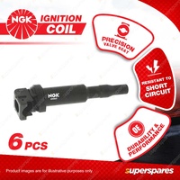 6 x NGK Ignition Coils for BMW 323i 325i 330i 335i E90 520i 523i 525i 530i 535i