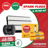 NGK Standard Spark Plugs & NTK Air Oil Filter for Mitsubishi Pajero NP 3.8L
