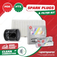 NGK Platinum Spark Plugs & NTK Air Oil Filter for Toyota Camry MCV36R 3.0L