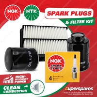NGK Standard Spark Plugs & NTK Filter Service Kit for Kia Rio JB 1.4L 1.6L