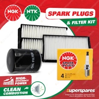 NGK Standard Spark Plugs+NTK Filter Service Kit for Mitsubishi Lancer CG CH 2.0L