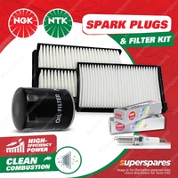 NGK Platinum Spark Plugs & NTK Filter Kit for Volkswagen Polo AW 1.0L 17-21