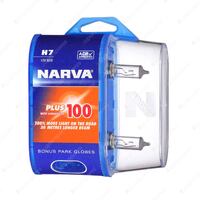 Narva H7 Halogen Headlight Globes 12 Volt 55W Plus 100 Longer Life Px26D