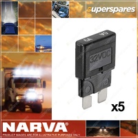 Narva 25 Amp White Automatic Plug-In Resetting Circuit Breaker Box Of 5