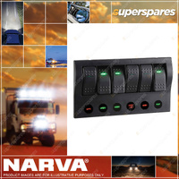 Narva 6-Way LED Switch Panel With Circuit Breaker Protection 63194