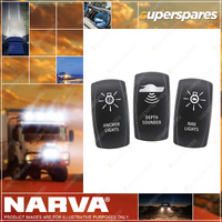 Narva Actuator Panel Anchor Lights/Depth Sounder/Nav Lights Blister Pack