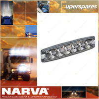 Narva High Powered Low Profile LED Warning Light White - 6 X 1 Watt LEDs