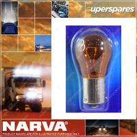 Narva 12 Volt 21W Amber Py21W Bau15S Premium Incandescent Globes - Box Of 10