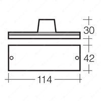 Narva Amber Side Marker Lamp Light With In-Built Retro Reflector 30 X 42 X 114