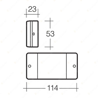 Narva Amber Side Marker Lamp Light With In-Built Retro Reflector 23 X 53 X 114