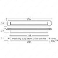 Narva 9-33V Model 39 L.E.D Rear Direction Indicator Lamp Stainless Steel Cover