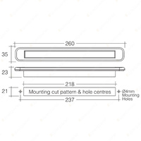 Narva 9-33 Volt Model 39 L.E.D Reverse Lamp Stainless Steel Cover Boxed