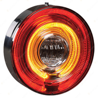 9-33V LED Model 57 Rear Direction Indicator Lamp - Amber With Tail Ring - Red