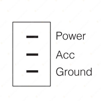 Narva Amber Illuminated Off / On Toggle Switch - push on terminals