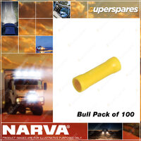 Narva Yellow Cable Joiners Flared Vinyl Electric Terminals 5-6mm - 100 pack