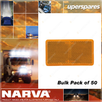 Narva Amber Retro Reflector With Self Adhesive Pack of 50 84061-50