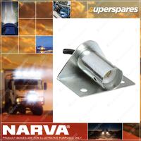 4 x Narva UNIV. BA9s Globe Base Holder Surface Mount Bayonet with Mount Bracket