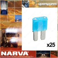 Narva 15 Amp Micro 2 Blade Fuse 15 x 9mm BLUE Auto Fuse - Box of 25