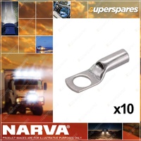 Narva Straight Barrel Cable Lugs fits 16mm2 Cable 8mm stud - Pack of 10