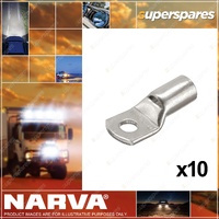 Narva Straight Barrel Cable Lugs fits 95mm2 Cable 10mm stud - Pack of 10