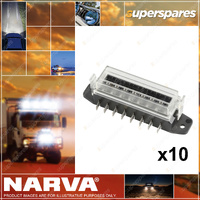 Narva Brand 8-Way Standard ATS Blade Fuse Holder Box - Box Pack of 10