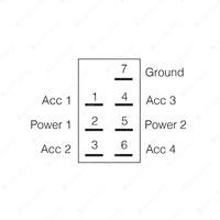Narva 12/24V Momentary On/Off/Momentary On LED Illuminated Sealed Rocker Switch