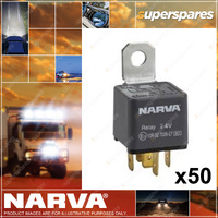 Narva 24V 30Amp Normally Open 5 Pin Relay with Resistor - Bulk 50