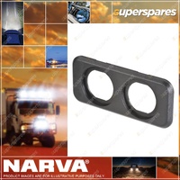 Narva Double Flush Mount Twin Blank Flush Mount Housing - Silver Colour