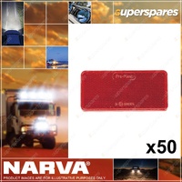 Narva 94 X 44mm Red Retro Reflector with Self Adhesive - Bulk Pack of 50