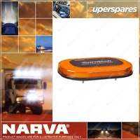 Narva 12 / 24V Aeromax Mini Bar EUROTECH LED LIGHT BOX - Amber FLANGE BASE