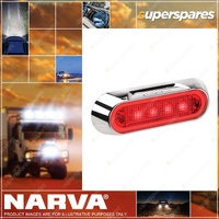 Narva 10-30V MODEL 8 Maker Lamp LED Reom (Red) Light With Chrome Base