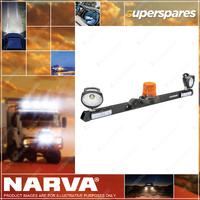 Narva 12/24V LED Low Profile Rotat Strobe Utility Bar W/ Senator Work Lamp 1.2M