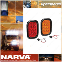 Narva 9-33V LED Rear Direction Indicator Lamp Kit Amber and Red Vinyl Grommet