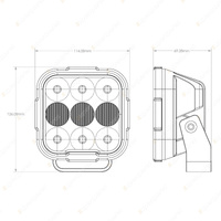 Narva 9-33 Volt Heavy-Duty LED Work Lamp 9 x 8W - Hybrid Beam Ultra Compact