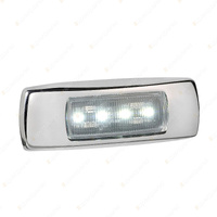 Narva 9-33V Surface Mount LED Front End Outline Marker White With Chrome Cover